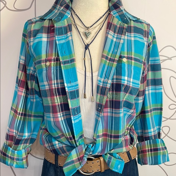 Ralph Lauren Tops - Ralph Lauren- Multicolor Plaid Button Down Shirt size S